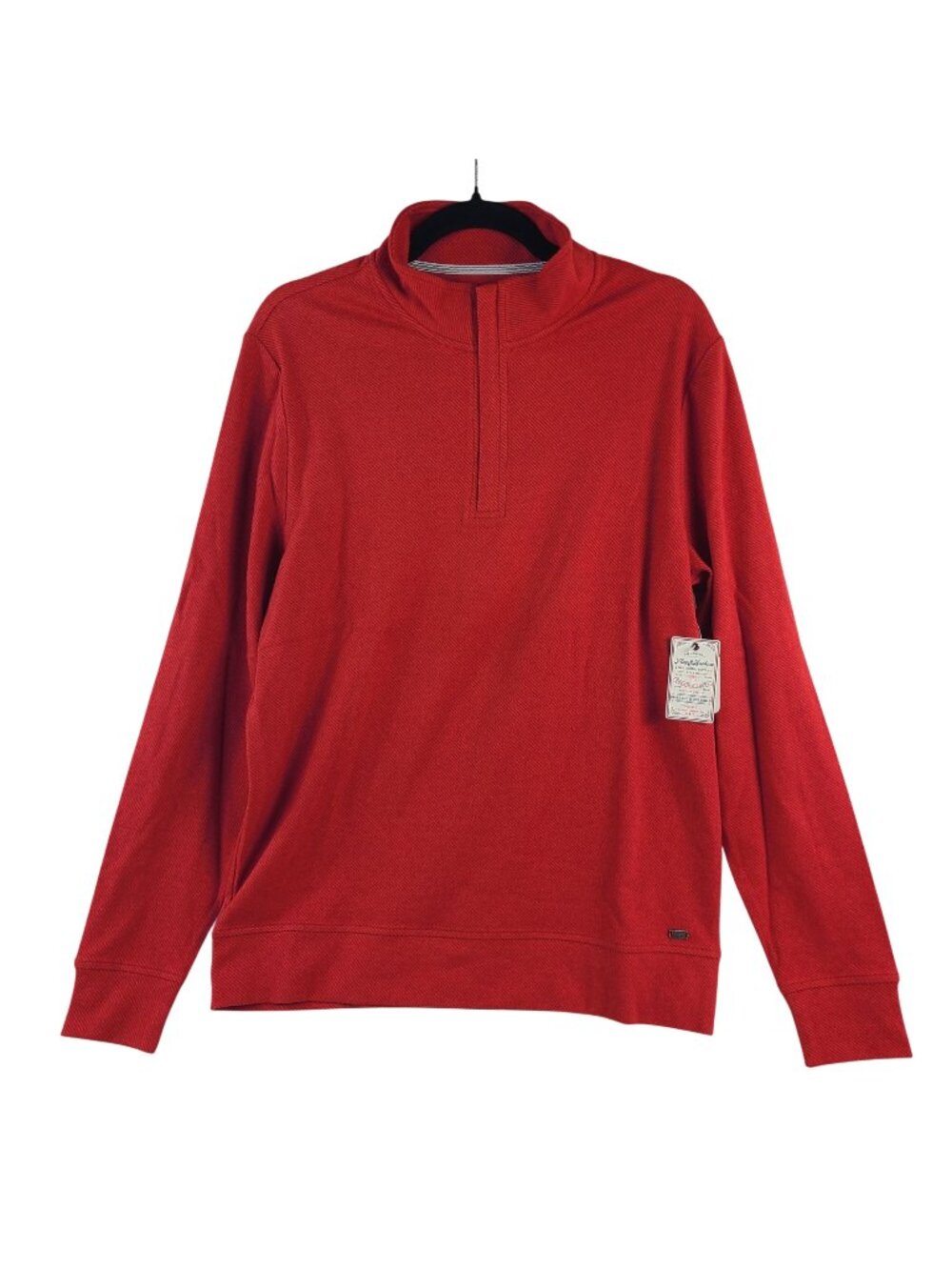 NEW Flag & Anthem Men's Red Quarter-Zip Pullover Sz Medium Cotton Blend